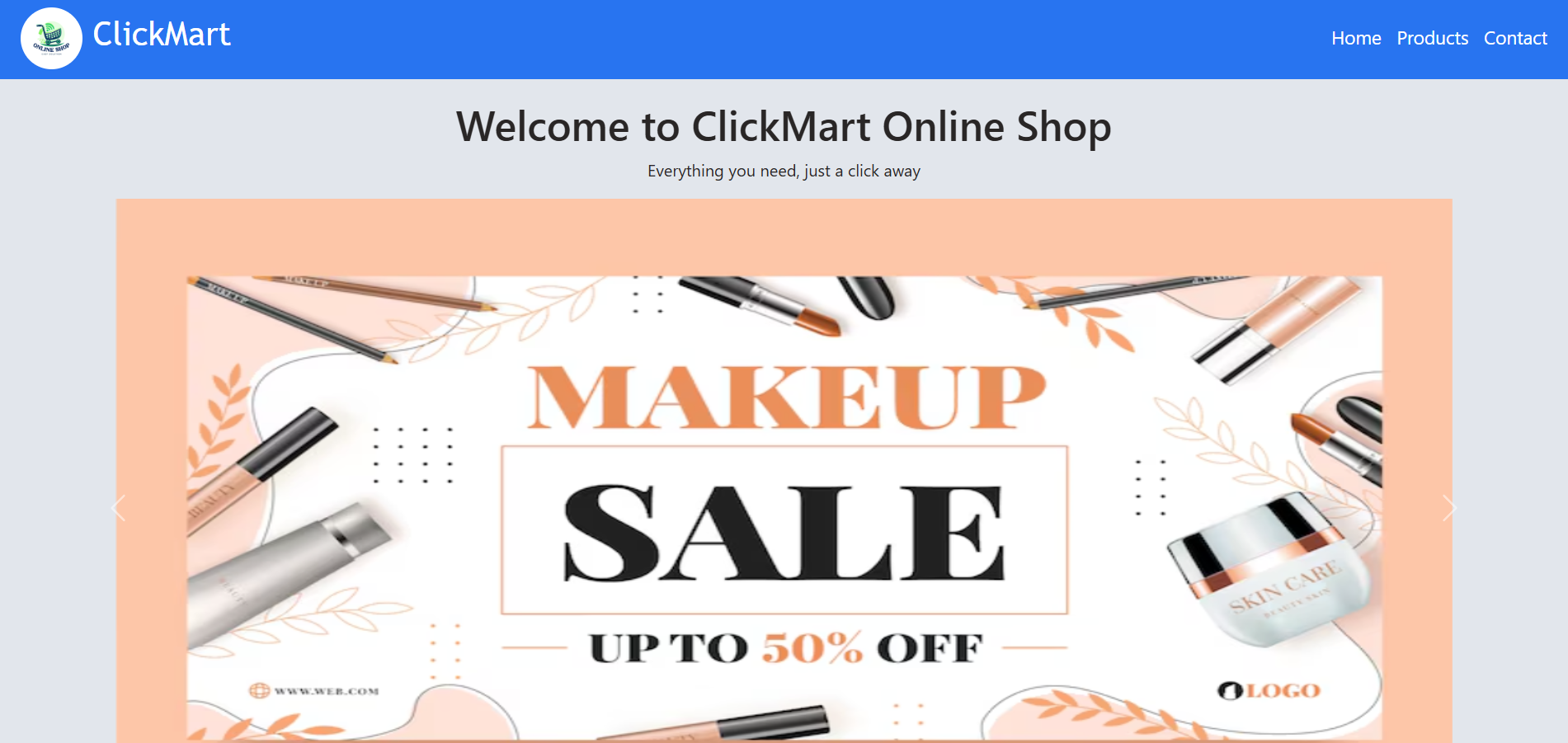 ClickMart Online Store screenshot 1 by Anwarsha N S